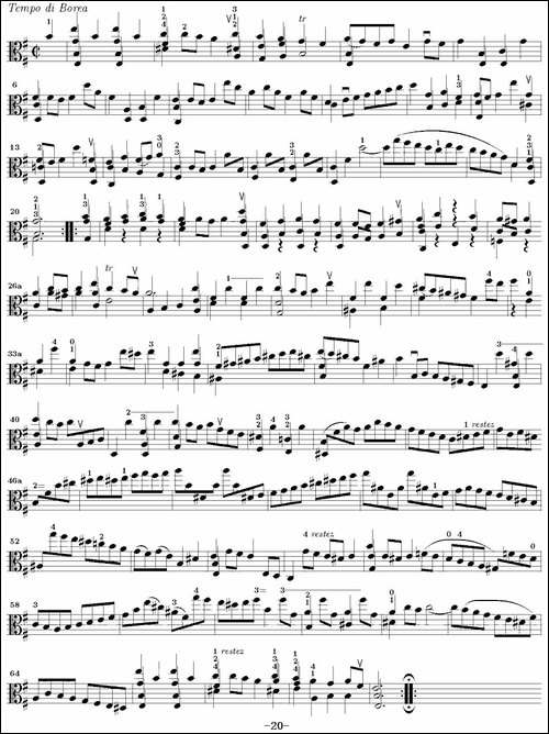 Bach-Sonata-BWV1002-无伴奏小提琴组曲-提琴谱