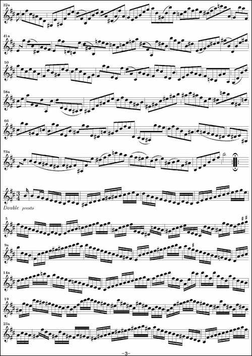Bach-Sonata-BWV1002-无伴奏小提琴组曲-提琴谱