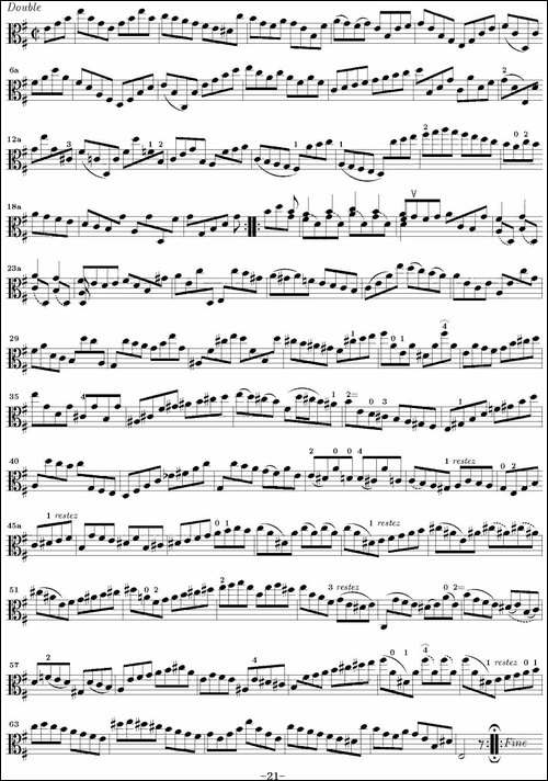 Bach-Sonata-BWV1002-无伴奏小提琴组曲-提琴谱