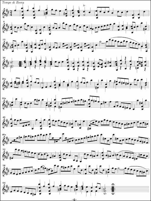 Bach-Sonata-BWV1002-无伴奏小提琴组曲-提琴谱