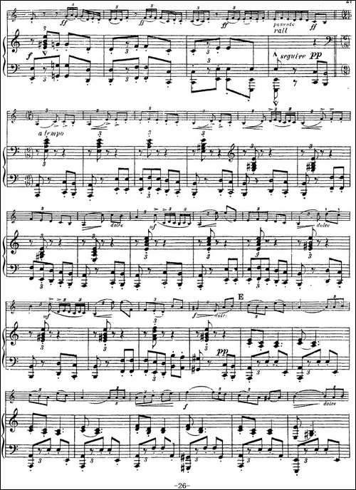 Symphonie-EspagnoleOp.21，No.3-西班牙交响曲-小提琴+钢琴伴奏-提琴谱