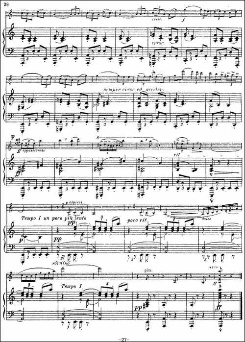 Symphonie-EspagnoleOp.21，No.3-西班牙交响曲-小提琴+钢琴伴奏-提琴谱