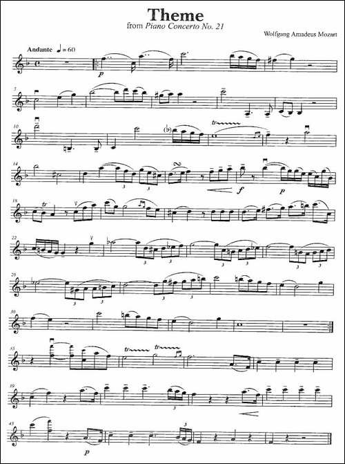 THEME-莫扎特作曲版-提琴谱