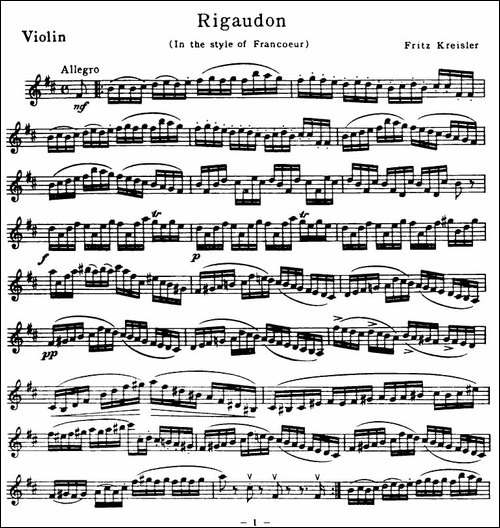 Rigaudon-里戈顿舞曲-提琴谱