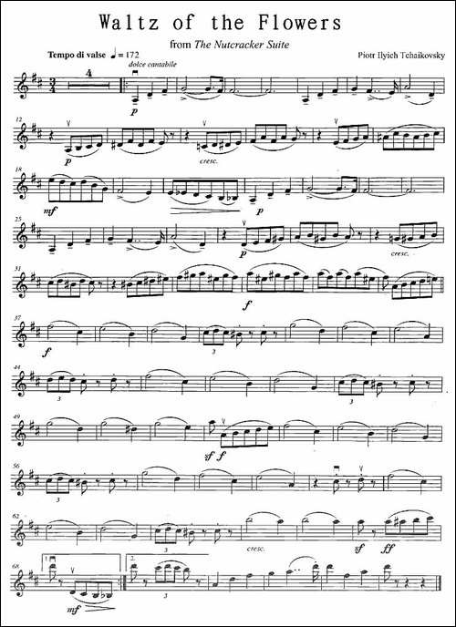 Waltz-of-the-Flowers-花卉华尔滋-提琴谱
