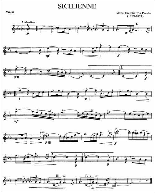 SICILIENNE-西西里舞曲、帕拉迪斯-作曲版-提琴谱