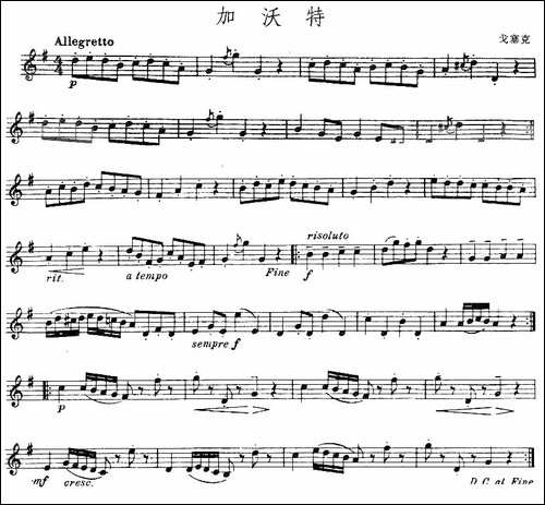 加沃特-戈塞克作曲版-提琴谱