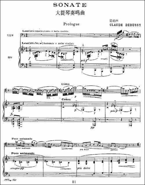 Sonata-大提琴奏鸣曲、大提琴+钢琴-提琴谱