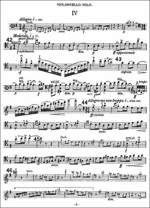 Edward-Elgar-Concerto-e-Minor-Op85-For-Cello-Cel-提琴谱