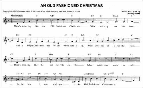 an-old-fashiohned-christmas-提琴谱