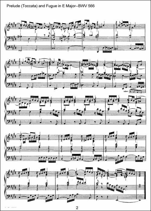 Prelude--Toccata-and-Fugue-in-E-Major--BWV-566-管风琴谱-提琴谱