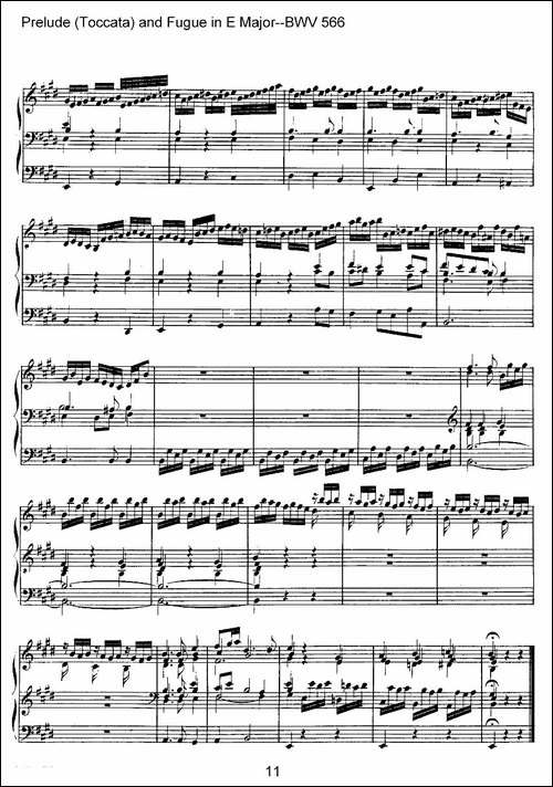 Prelude--Toccata-and-Fugue-in-E-Major--BWV-566-管风琴谱-提琴谱