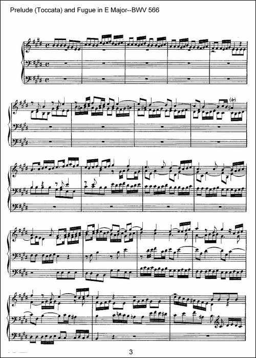 Prelude--Toccata-and-Fugue-in-E-Major--BWV-566-管风琴谱-提琴谱