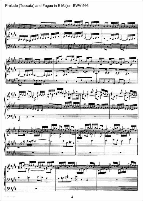 Prelude--Toccata-and-Fugue-in-E-Major--BWV-566-管风琴谱-提琴谱