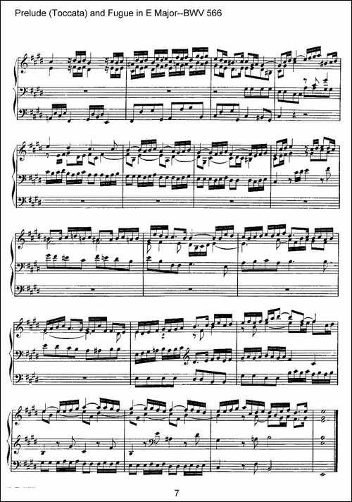 Prelude--Toccata-and-Fugue-in-E-Major--BWV-566-管风琴谱-提琴谱