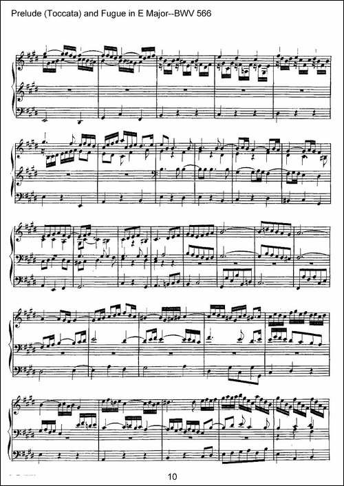 Prelude--Toccata-and-Fugue-in-E-Major--BWV-566-管风琴谱-提琴谱
