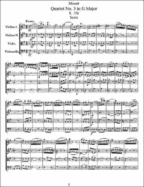 Quartet-No.-3-in-G-Major,-K.-156--G大调第三弦乐四重奏-提琴谱