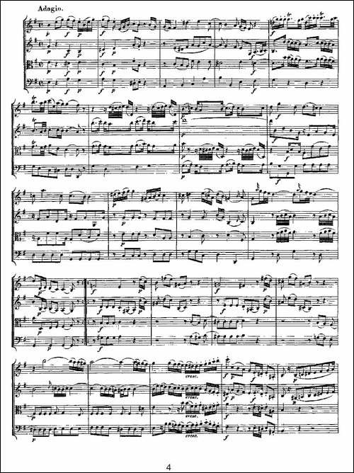 Quartet-No.-3-in-G-Major,-K.-156--G大调第三弦乐四重奏-提琴谱
