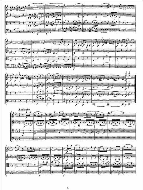 Quartet-No.-4-in-C-Major,-K.-157-C大调第四弦乐四重奏-提琴谱