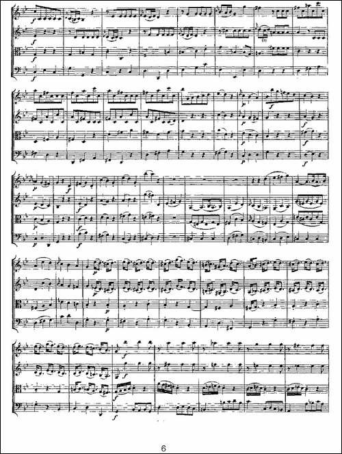 Quartet-No.-6-in-Bb-Major,-K.-159-降B大调第六弦乐四重奏-提琴谱