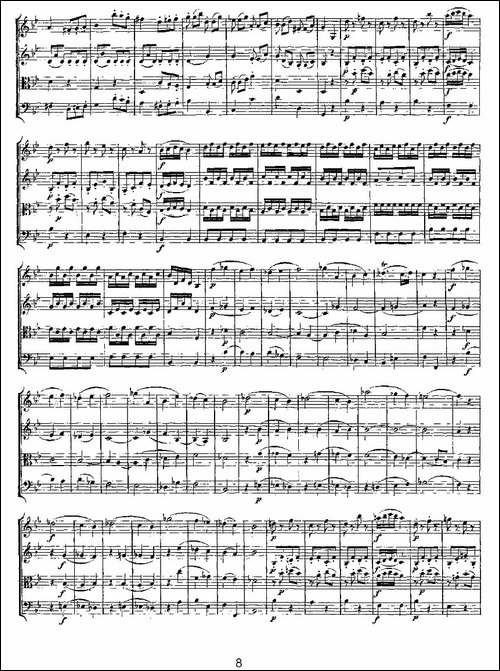 Quartet-No.-6-in-Bb-Major,-K.-159-降B大调第六弦乐四重奏-提琴谱