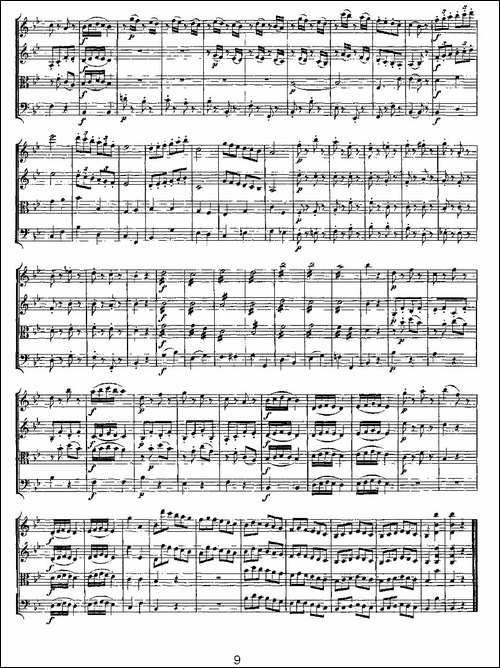 Quartet-No.-6-in-Bb-Major,-K.-159-降B大调第六弦乐四重奏-提琴谱