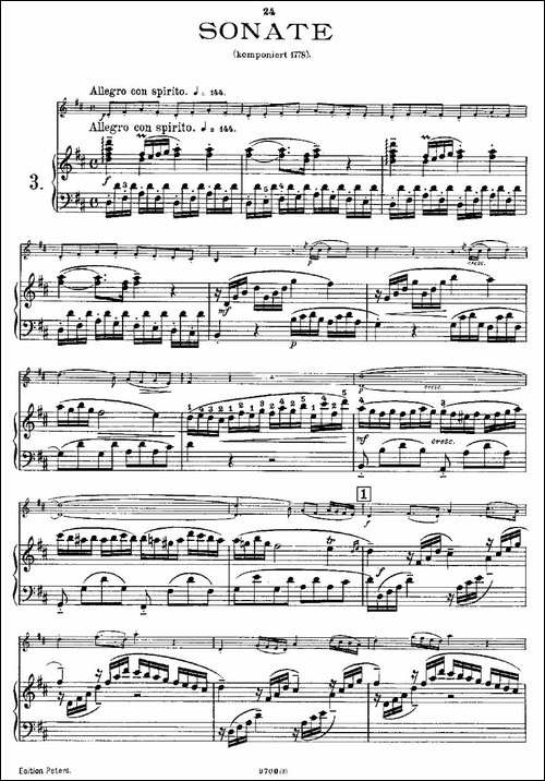 Mozart---Violin-Sonata-No.3,-KV.-306-第三小提琴奏鸣曲-提琴谱