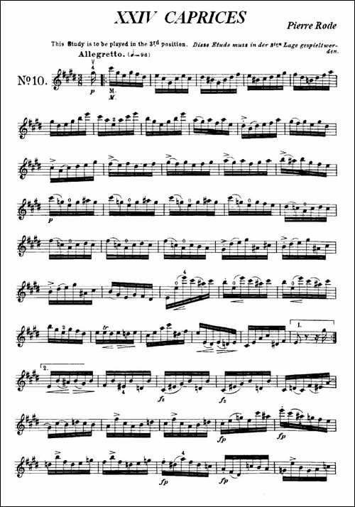 24首小提琴练习曲之10--提琴谱
