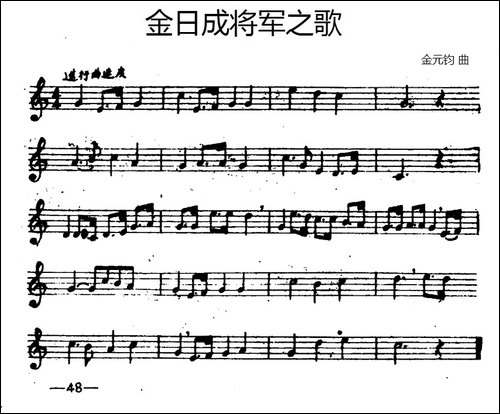 金日成将军之歌-铜管谱