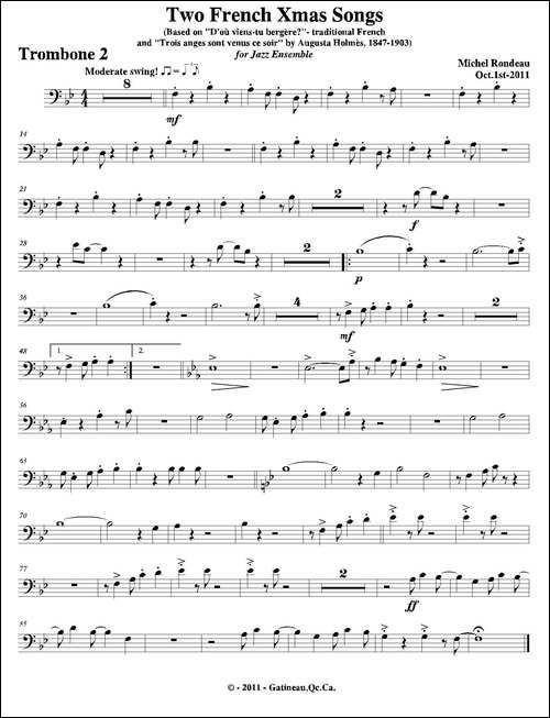 Two-French-Xmas-Songs-第二长号分谱-铜管谱