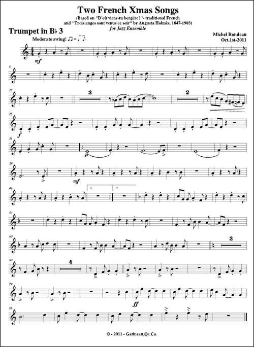 Two-French-Xmas-Songs-第三小号分谱-铜管谱