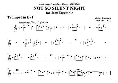 NOT-SO-SILENT-NIGHT-第一降B小号分谱-铜管谱