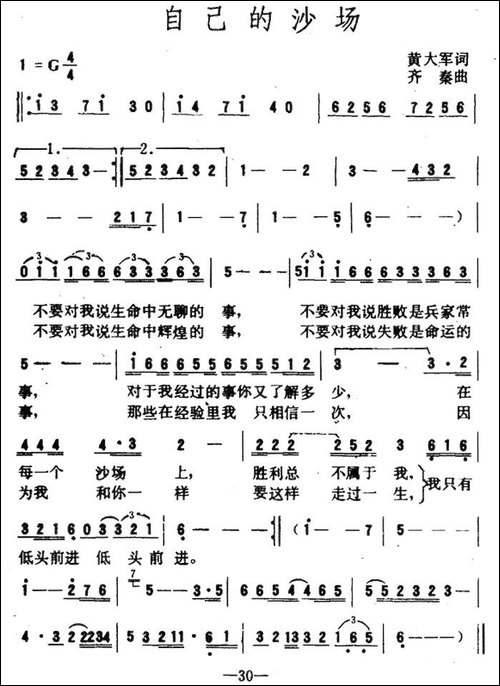 自己的沙场