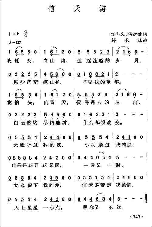 信天游-刘志文、侯德健词-解承强曲