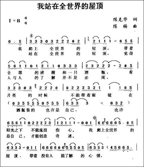 我站在全世界的屋顶