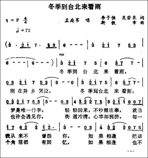 冬季到台北来看雨