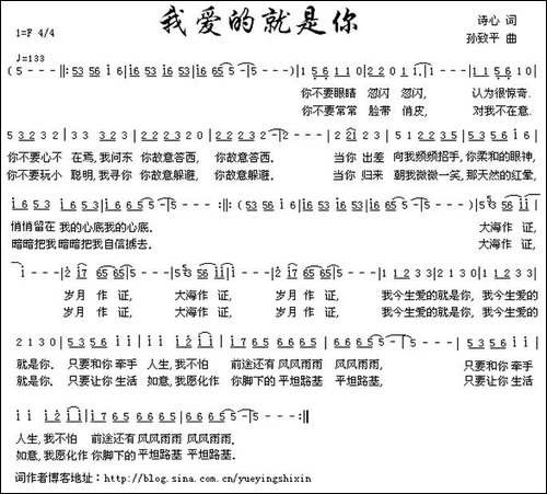 我爱的就是你-诗心词-孙致平曲