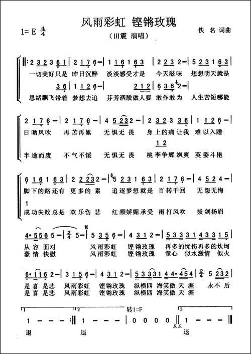 风雨彩虹铿锵玫瑰
