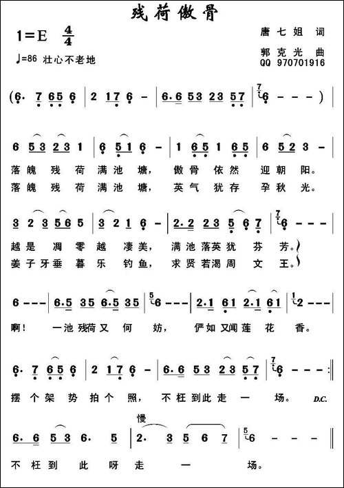 残荷傲骨