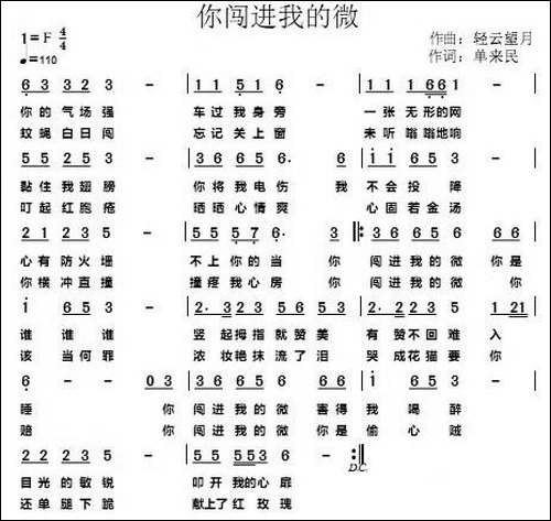 你闯进我的微