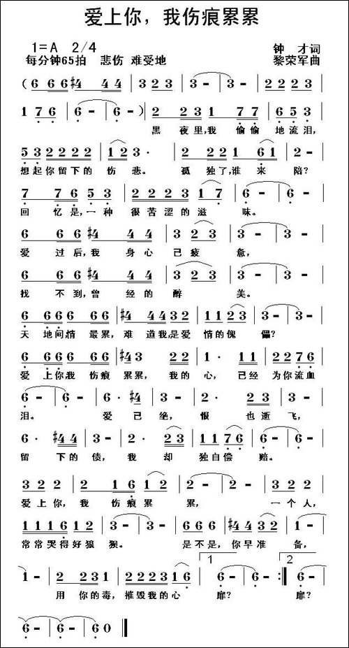 爱上你，我伤痕累累