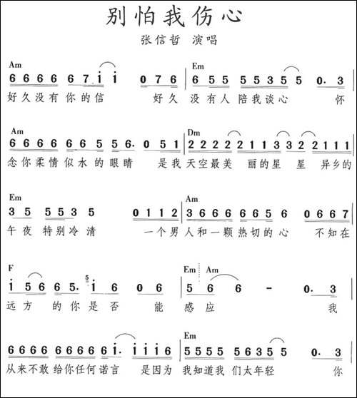 别怕我伤心