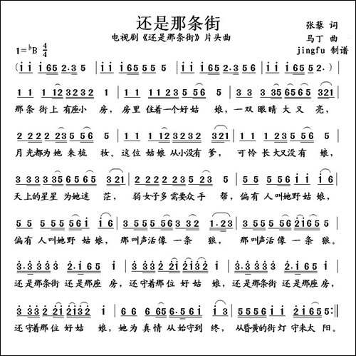 还是那条街-同名电视剧片头曲