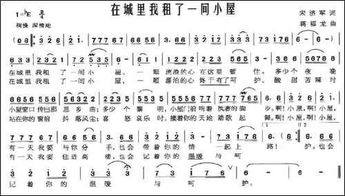 在城里我租了一间小屋