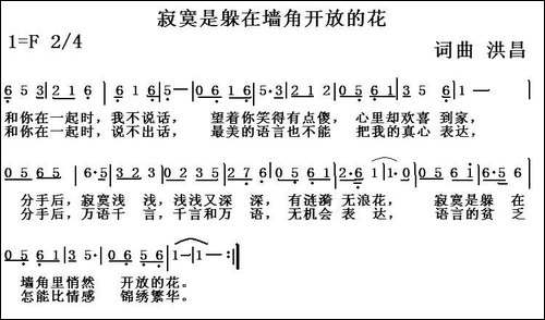 寂寞是躲在墙角开放的花