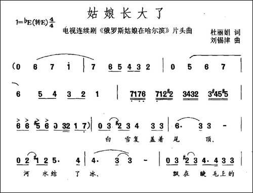 姑娘长大了-连续剧《俄罗斯姑娘在哈尔滨》片头曲