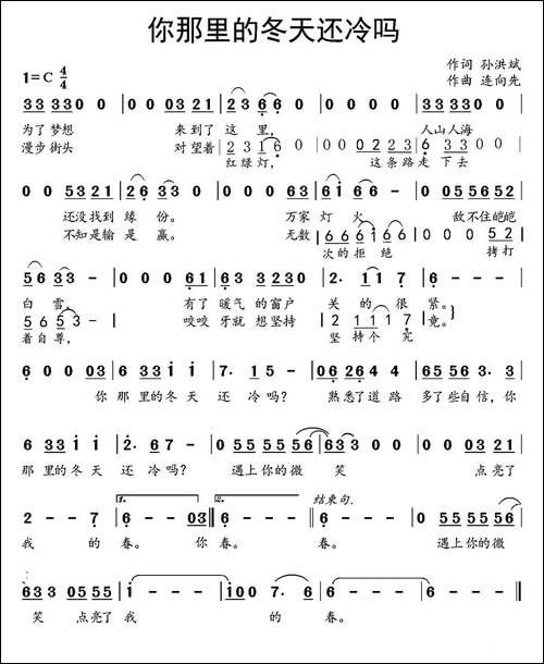 你那里的冬天还冷吗