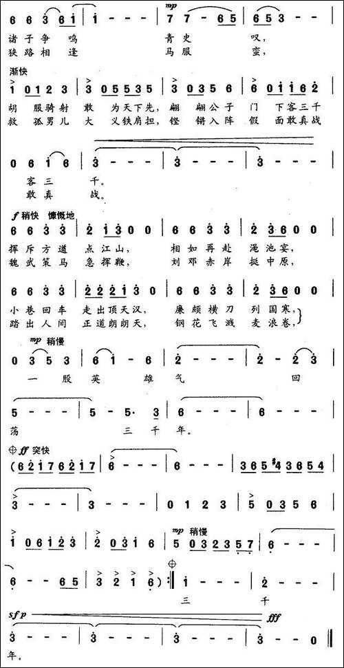 一股英雄气回荡三千年