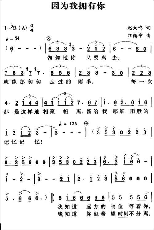 军歌金曲：因为我拥有你