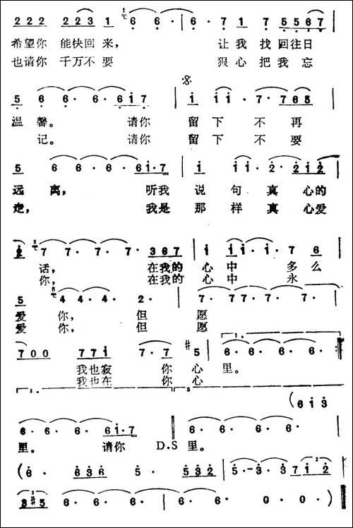你在我心中-王文远词-井上忠夫曲